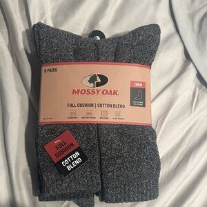 Mossy Oak Men's Black Crew Socks - 6 Pack